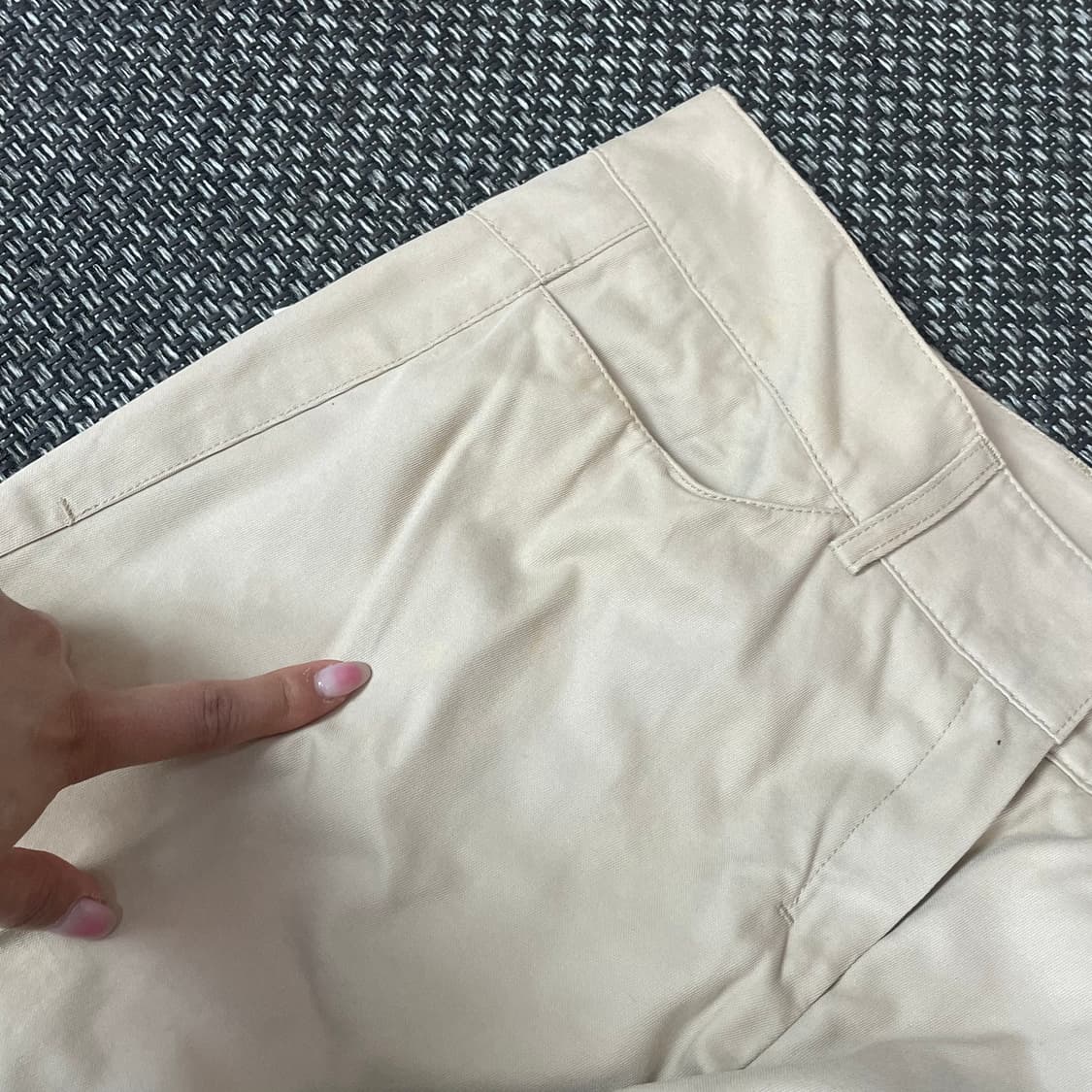 (32) S 막스마라 베이지 카코 코튼팬츠 상품이미지5