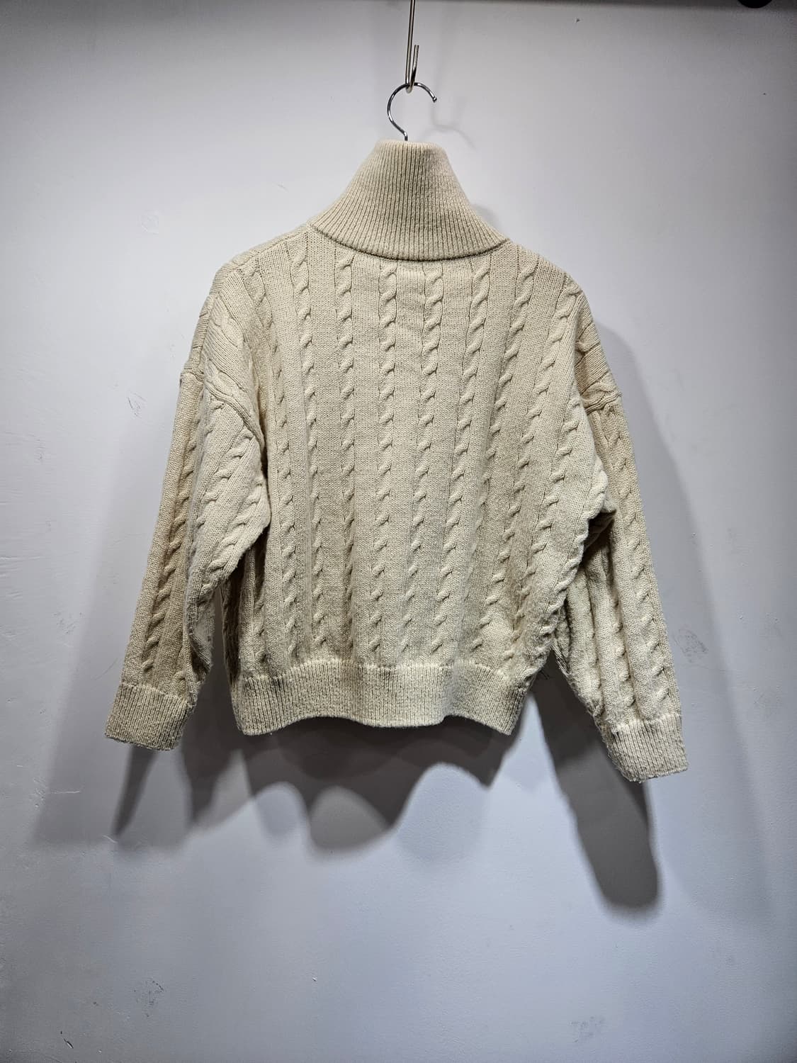 아이보리 니트 집업 가디건 상품이미지6