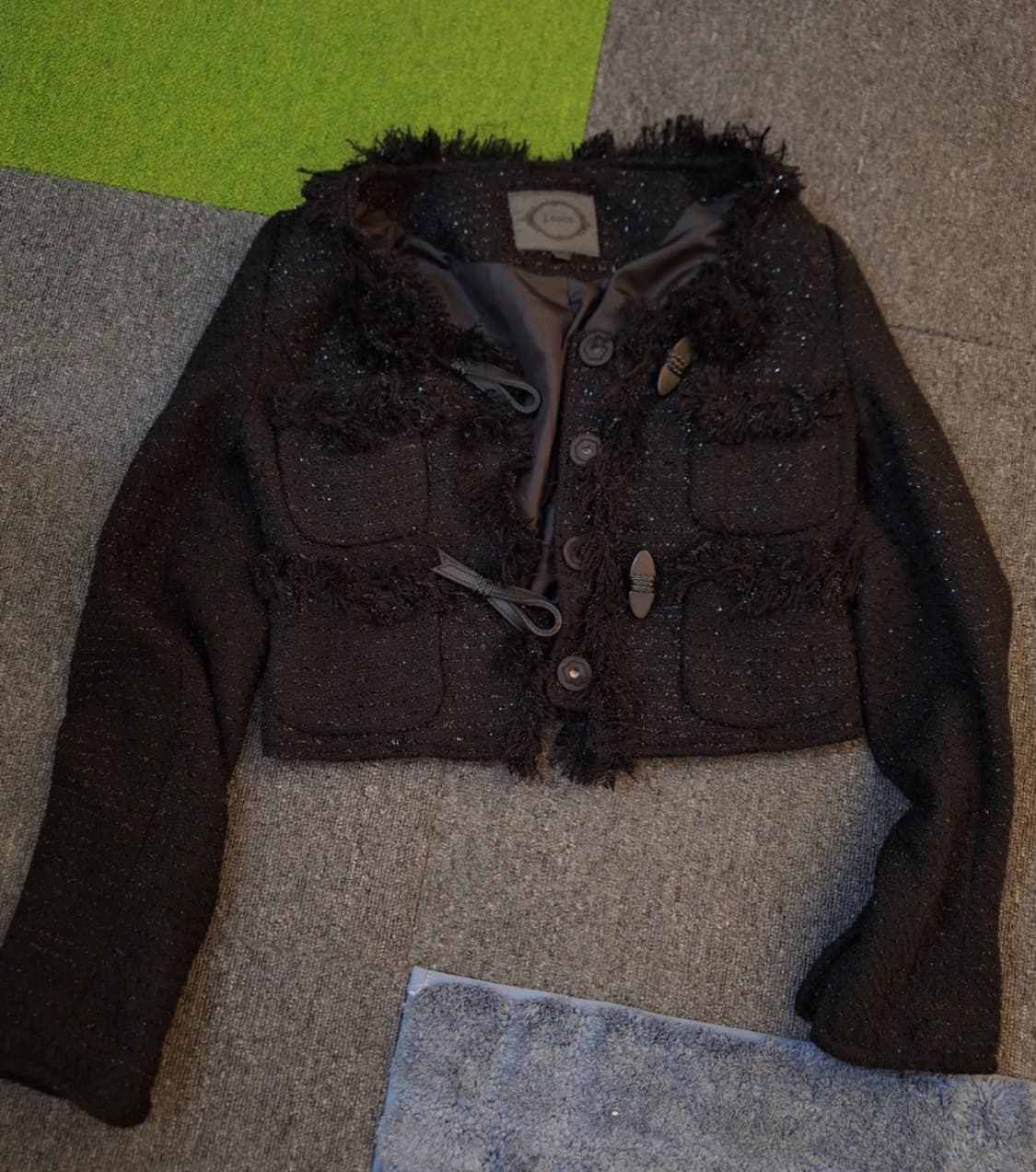 J.coco 크롭 트위드 블랙 상품이미지2