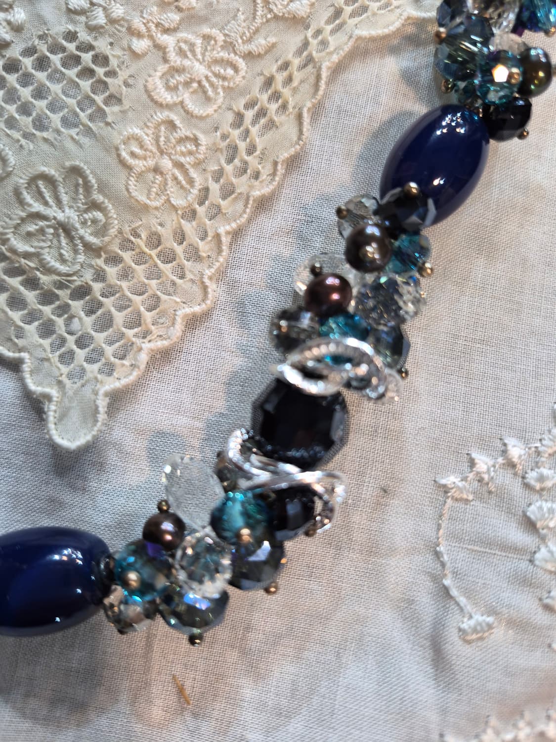 이태리 유리공예 블루톤 목걸이  상품이미지7