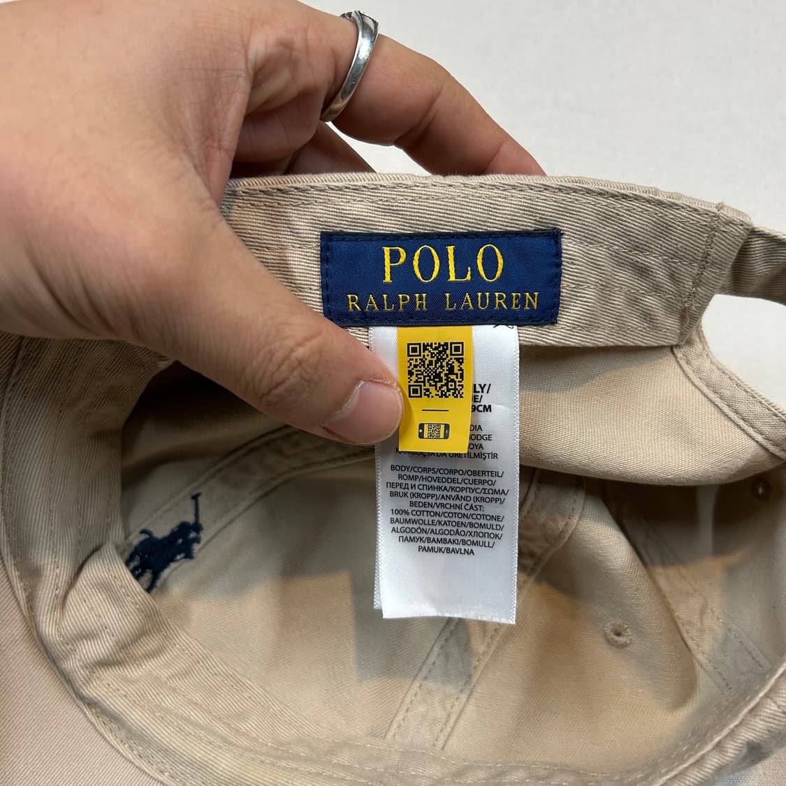 폴로 랄프로렌 탄 카키 볼캡 모자 신형 큐알탭 상품이미지7