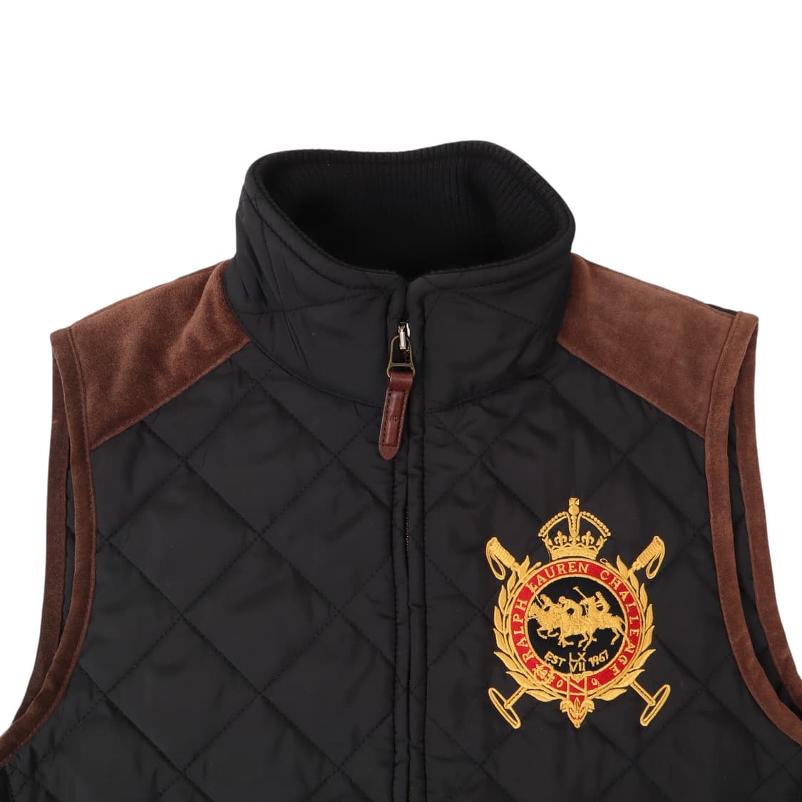 폴로 랄프로렌 크레스트폴로 스웨이드 퀄팅 베스트 상품이미지2