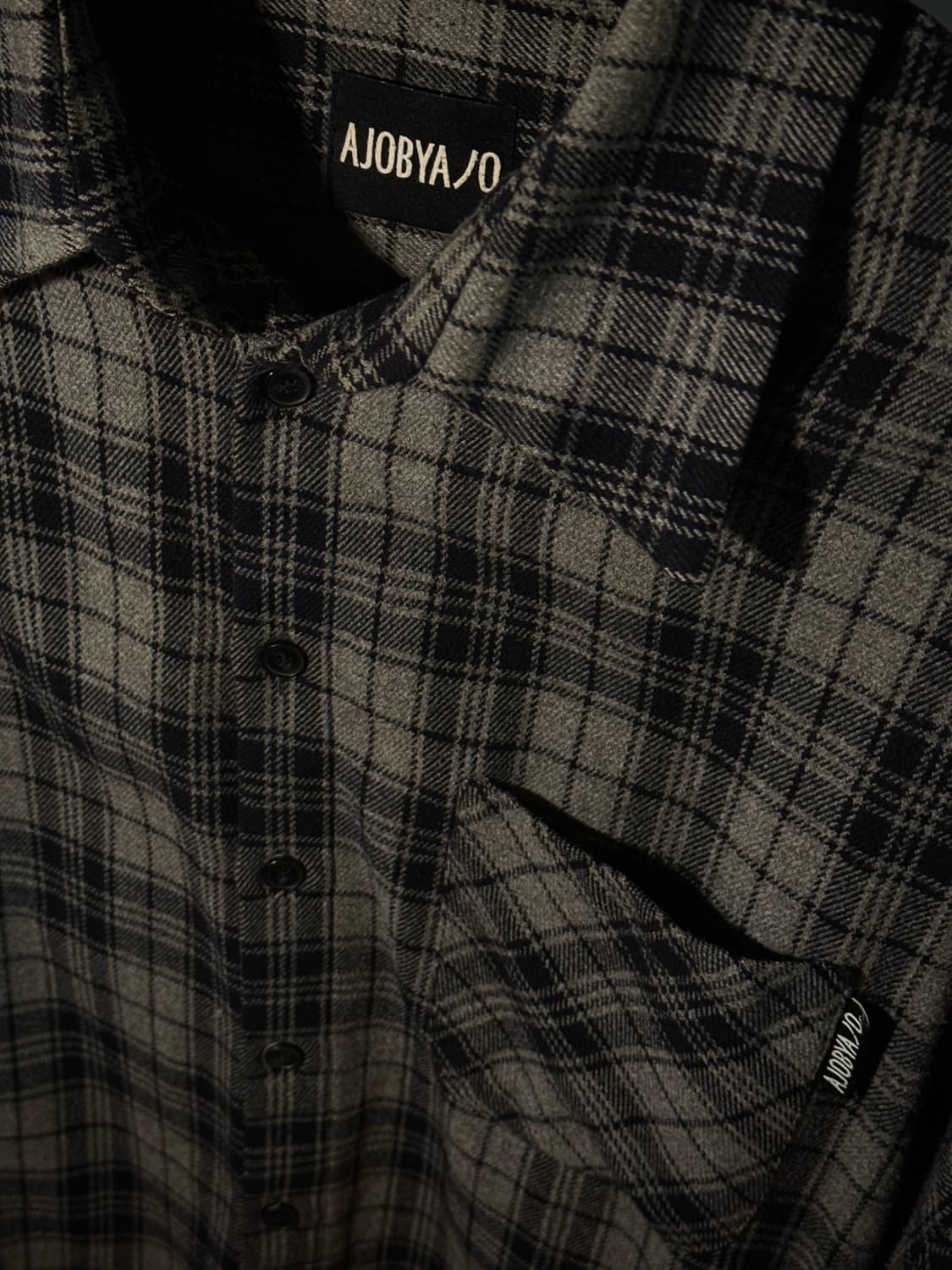 아조바이아조 체크 셔츠 자켓 상품이미지3