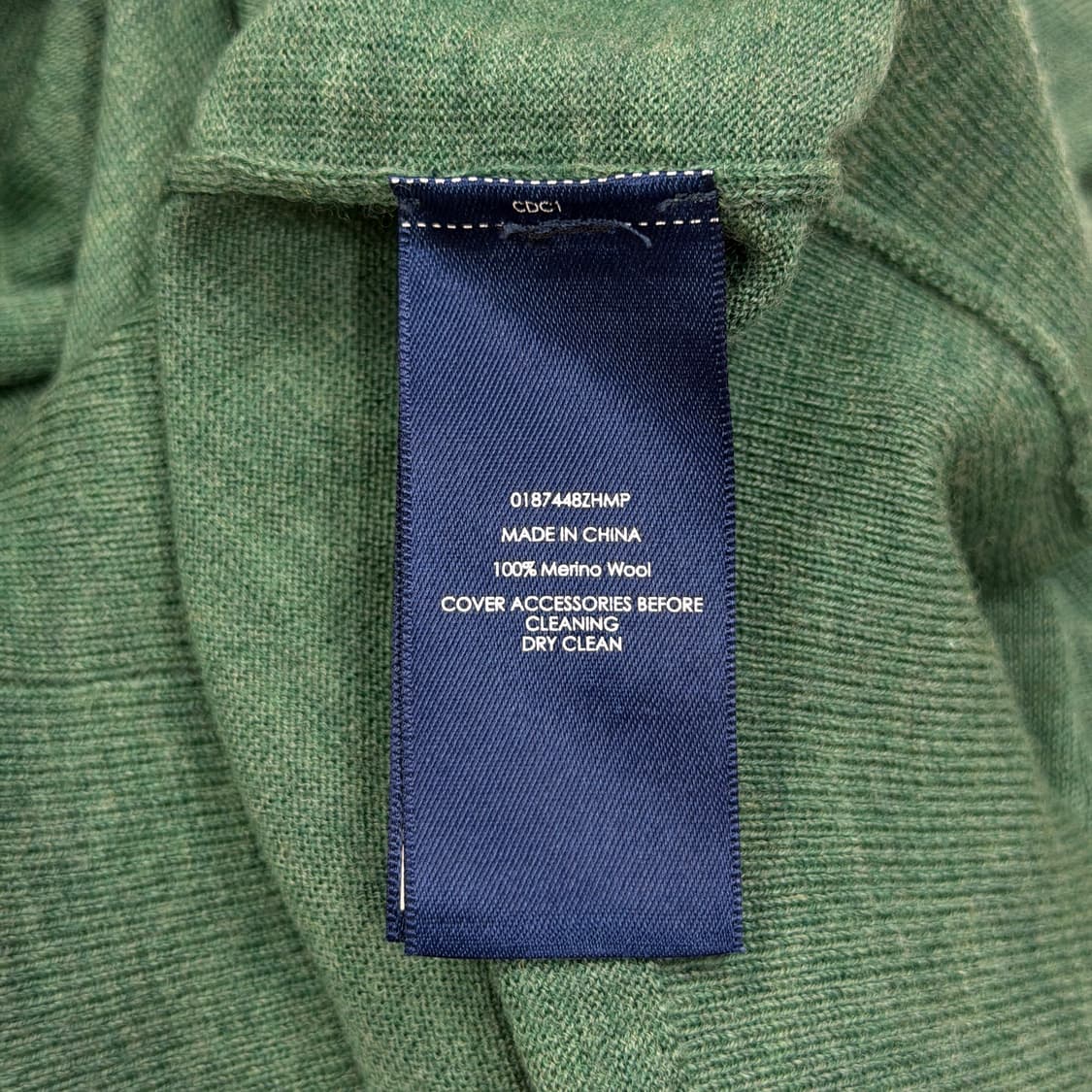 폴로 랄프로렌 메리노울 니트 하프 반집업 그린 S 상품이미지5