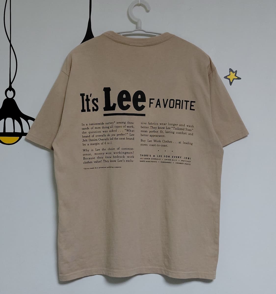 [M] Lee(리) 빈티지 아카이브 그래픽 반팔 티셔츠 (베이지) 상품이미지6