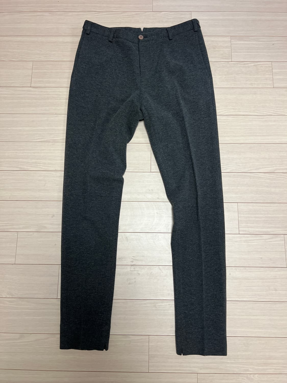 울 혼방 슬랙스 팬츠 / 차콜 그레이 / 46 (슬림 스트레이트) 상품이미지1