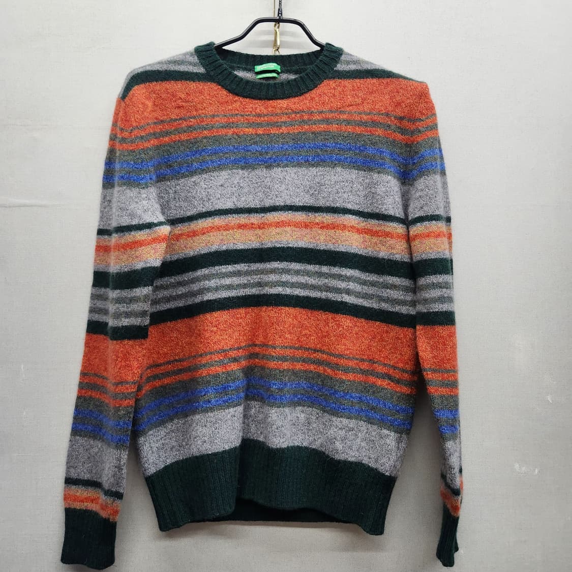 베네통 멀티컬러 스트라이프 니트(퓨어울) M(남여공용) 상품이미지1