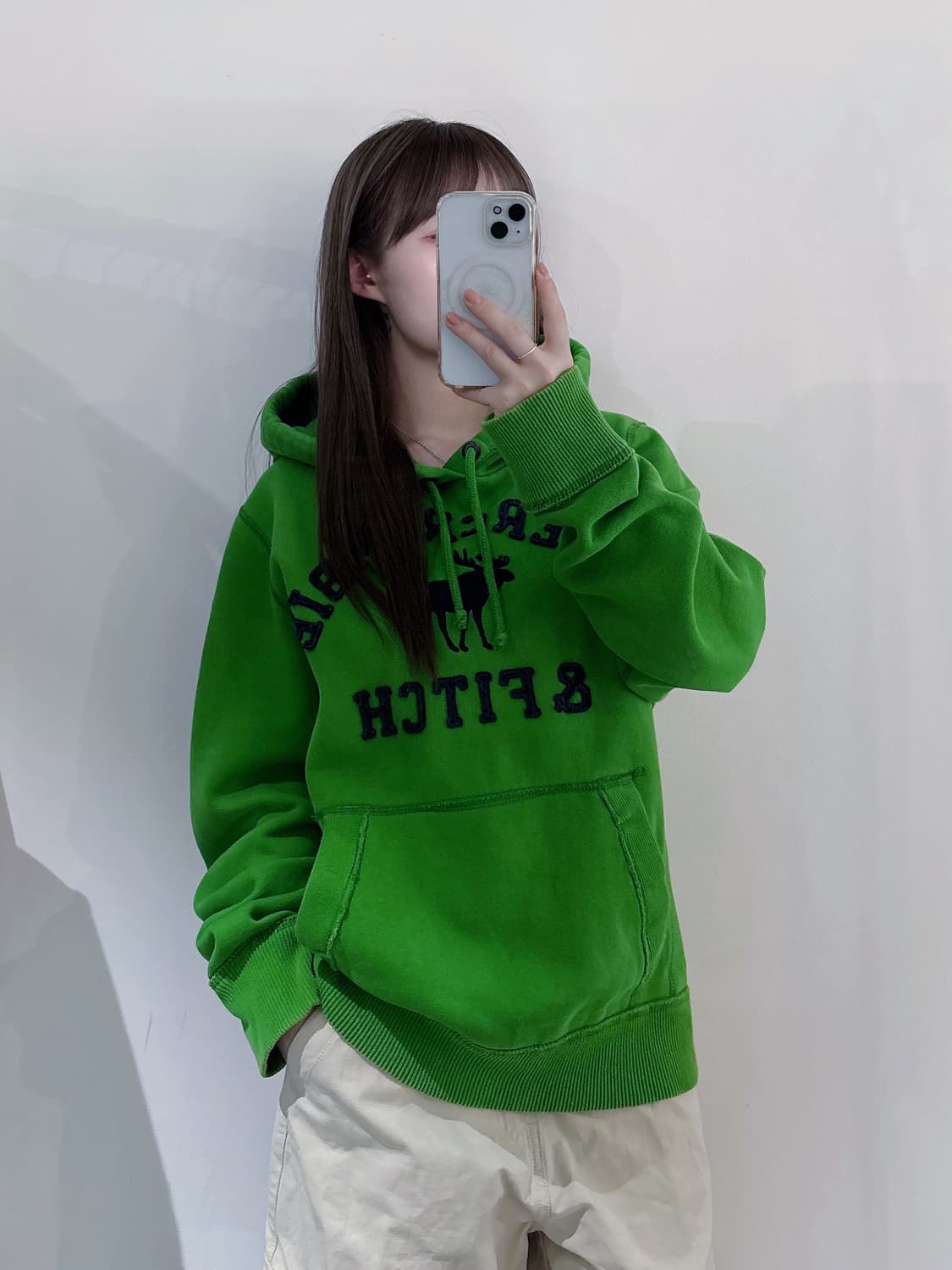 아베크롬비 빅로고 헤비스웻 후드 상품이미지1