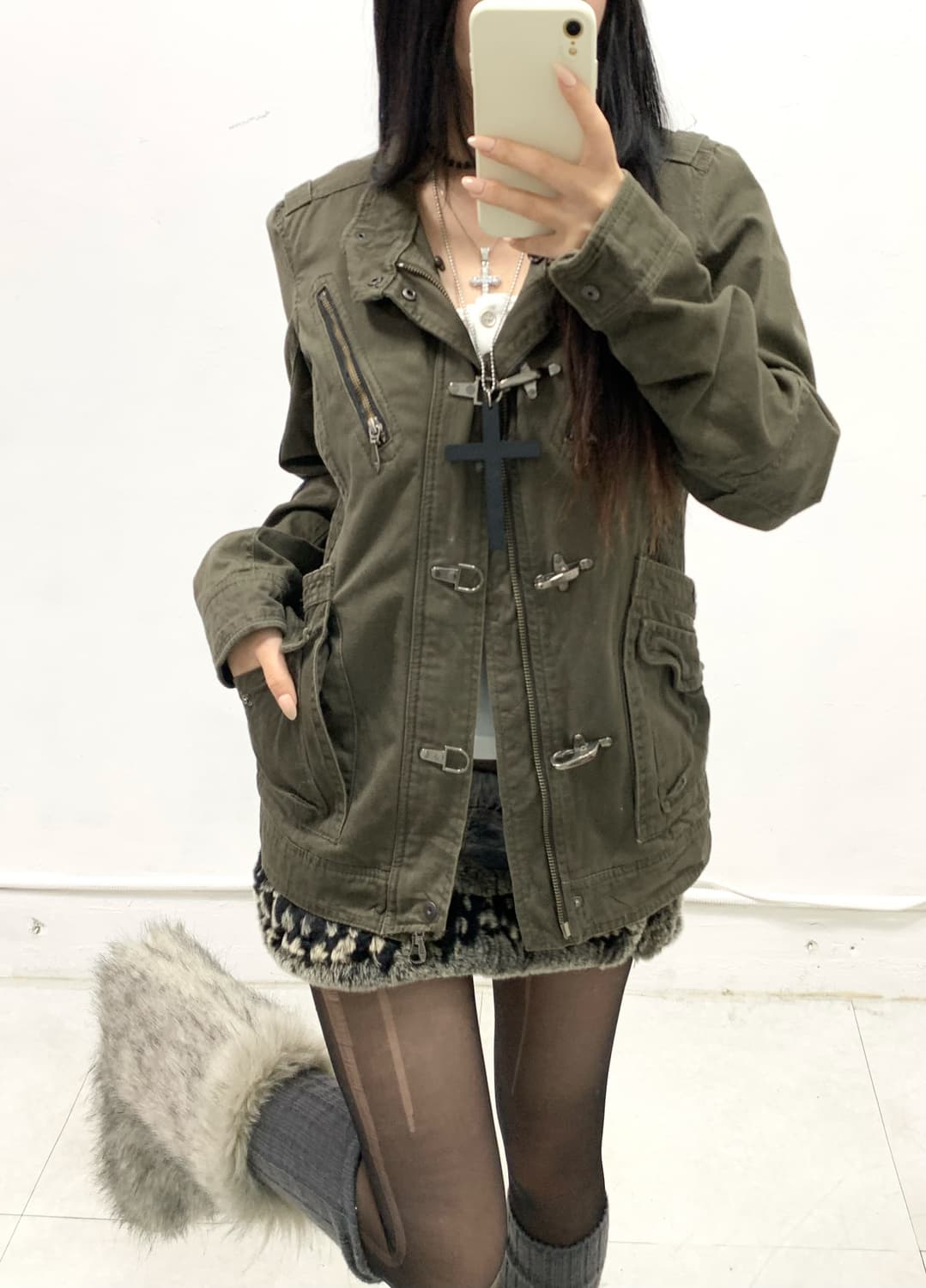 [NICOLE CLUB] 카키 버클 자켓 상품이미지4