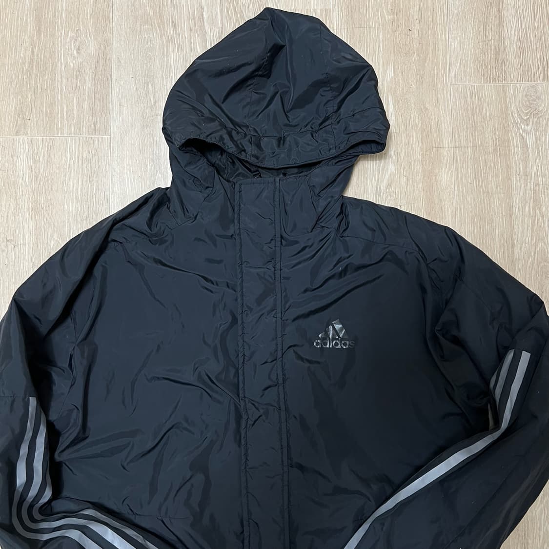 아디다스 빅로고 후드 경량 롱패딩 L/100  상품이미지2