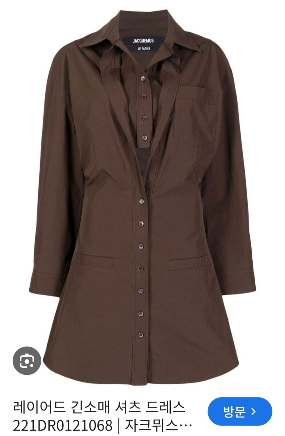 (새제품) 자크뮈스  라 로브 바운힐하 미니 원피스 38 셔츠드레스 상품이미지3