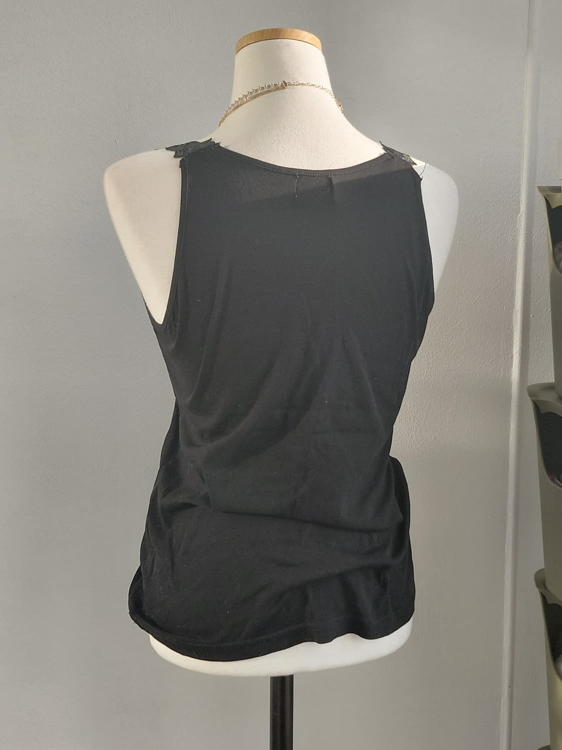 [일본빈티지] 레이스 블랙 끈나시 상품이미지2