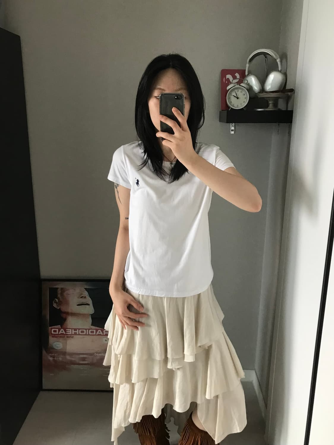 폴로 랄프로렌 포니로고 화이트 반팔티 상품이미지1