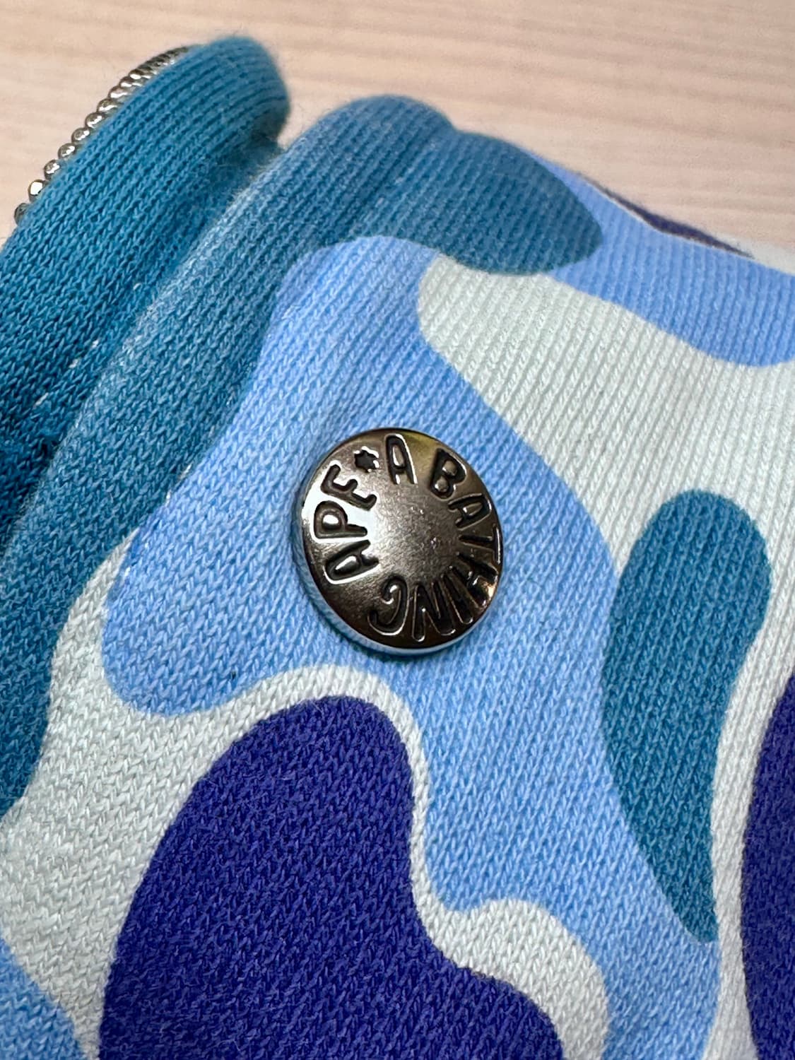 Bape abc 카모 더블 샤크 후드 L 상품이미지6