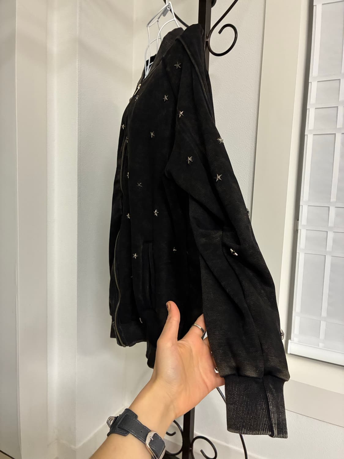 별스터드 워싱 집업 상품이미지3