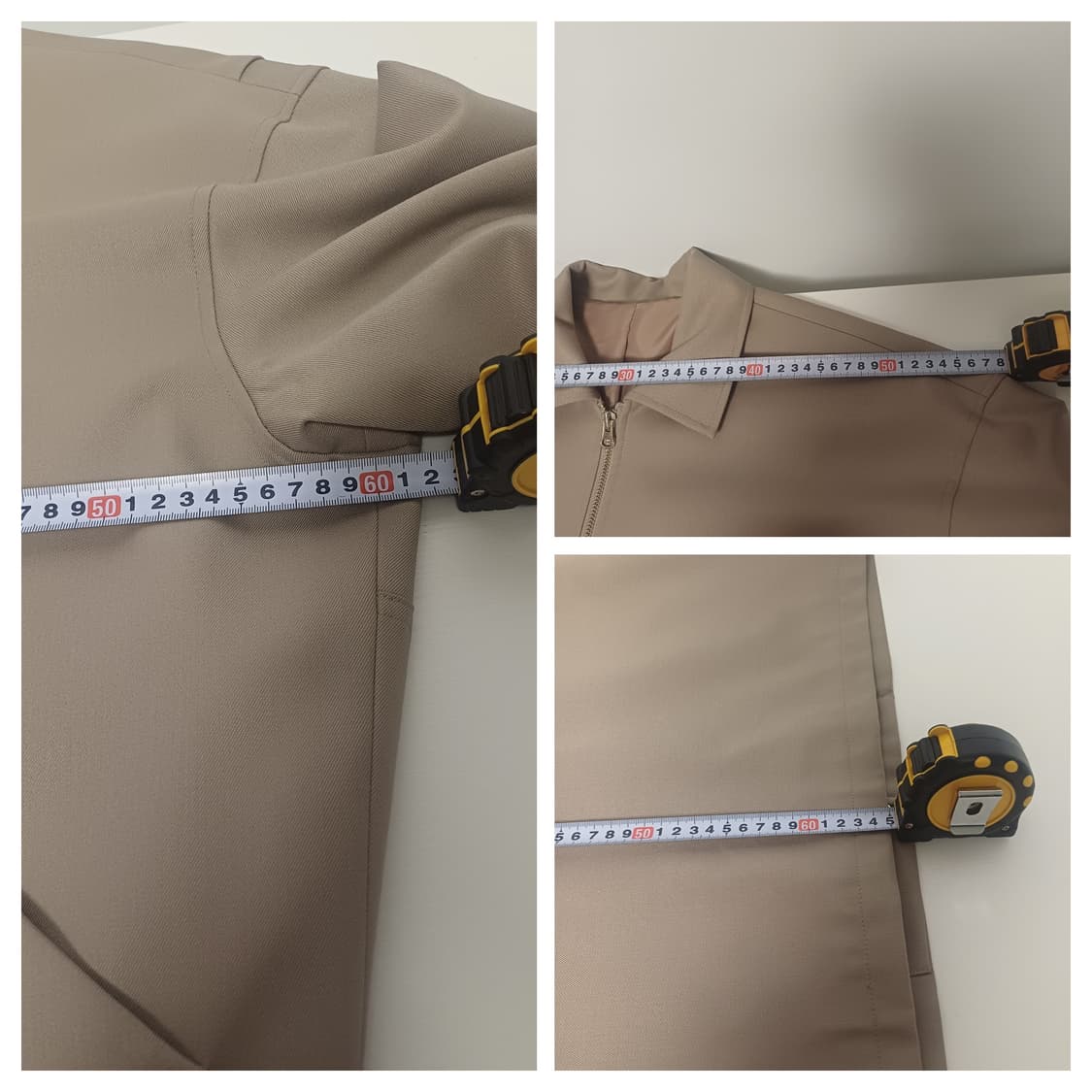 [L] 쿠어(COOR) 울 블렌드 발마칸 집업 블루종 (베이지) 상품이미지9