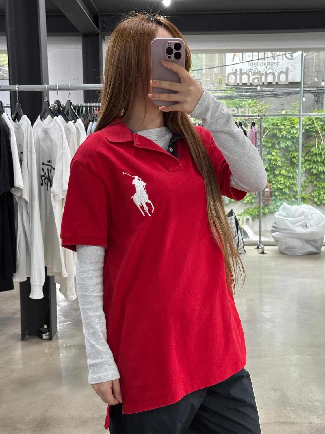 폴로랄프로렌 빅포니 넘버링 PK반팔티 레드 상품이미지2