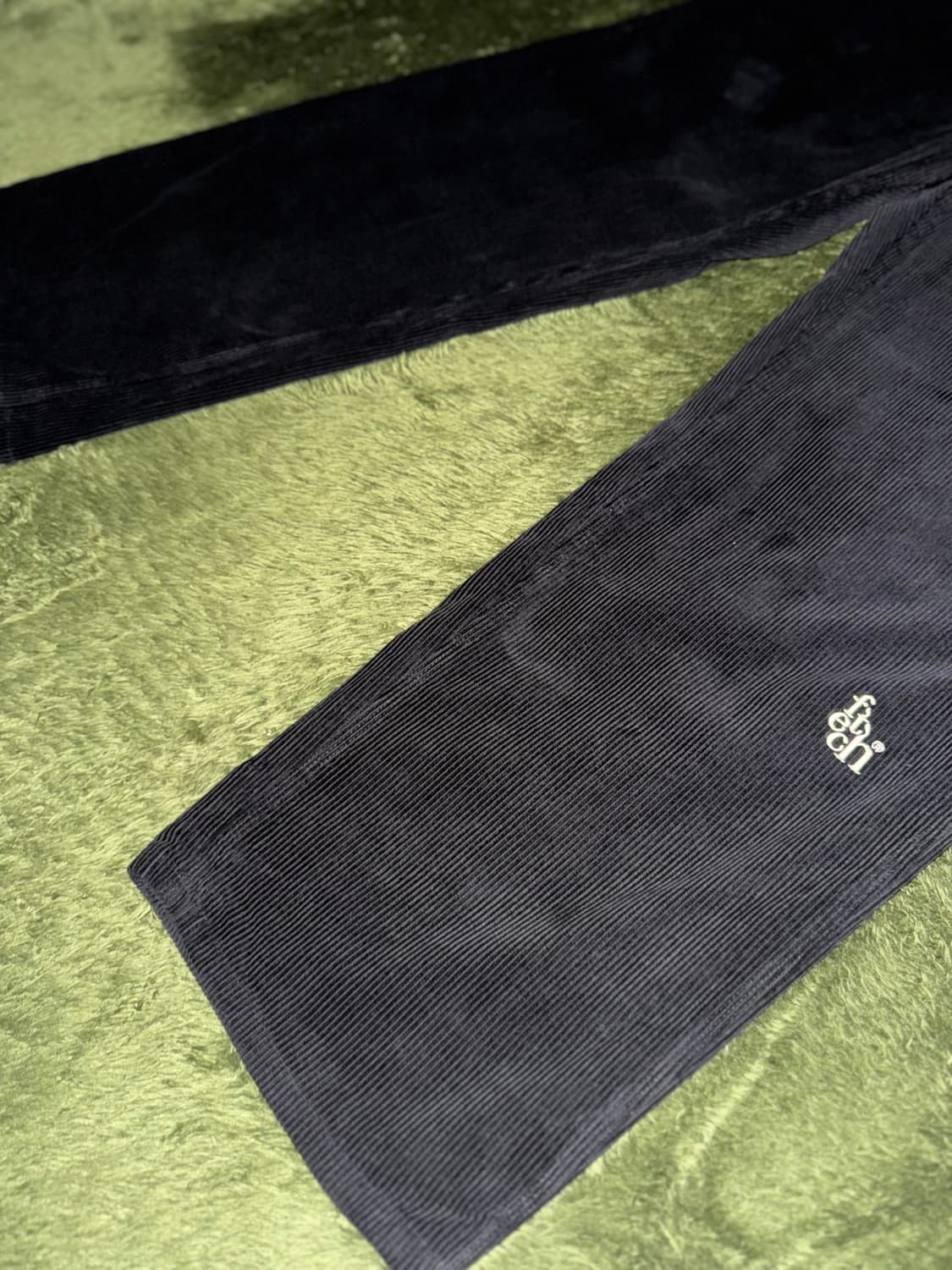 [XL] Fetch 페치 선데이 자수 로고 코듀로이 워크 팬츠 블랙 상품이미지6