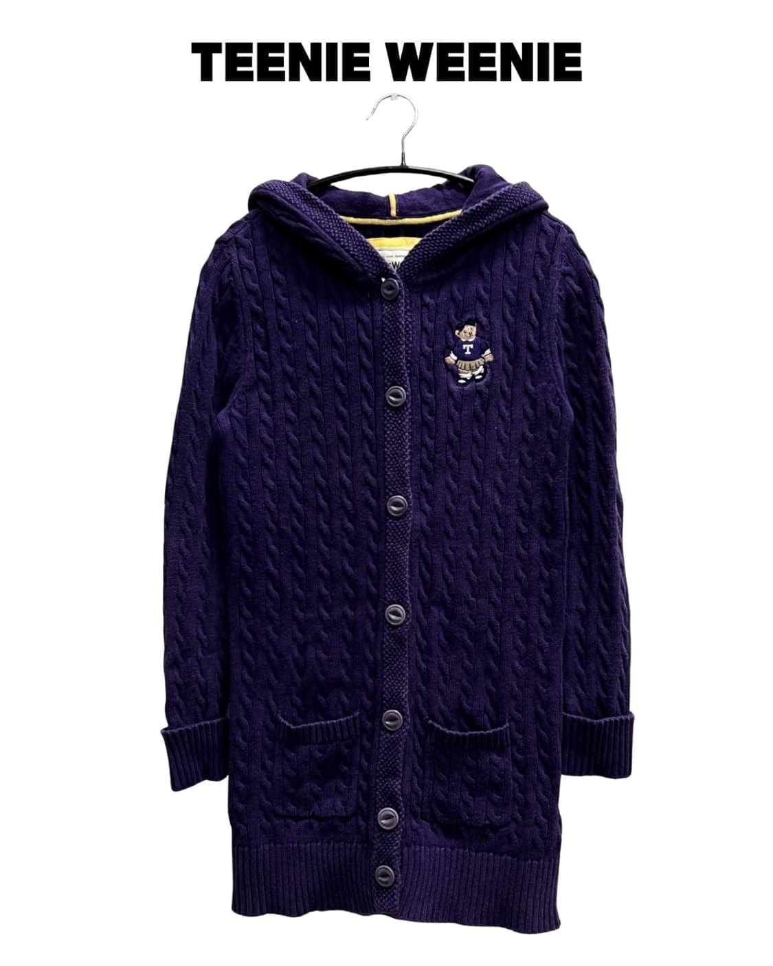 (FL) 티니위니 꽈배기 케이블 니트 원피스 가디건 상품이미지1