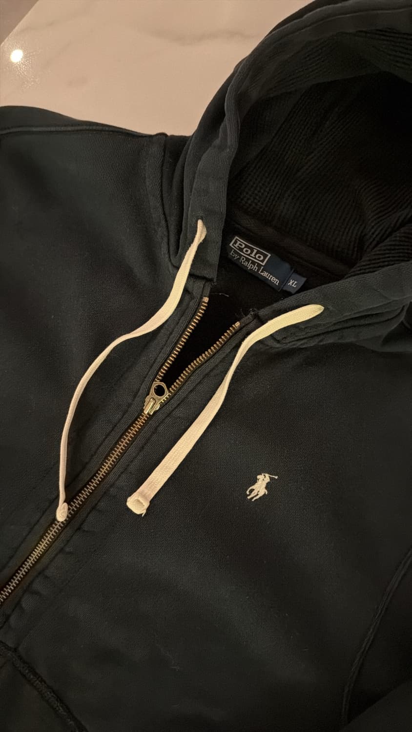 두산 폴로랄프로렌 검정색 후드집업 XL 105 상품이미지2