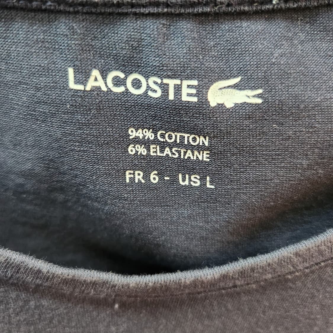 라코스테 스몰로고 네이비 반팔티 L(L) 상품이미지5