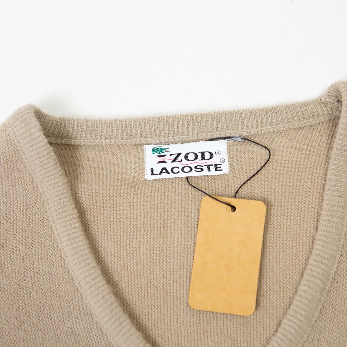 70s IZOD 라코스테 V 넥 니트 베이지 상품이미지3