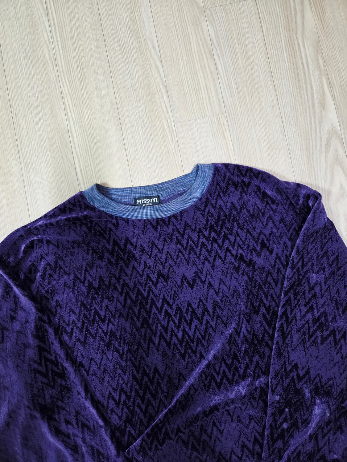 미쏘니 퍼플 자가드 패턴 셋업 상품이미지4