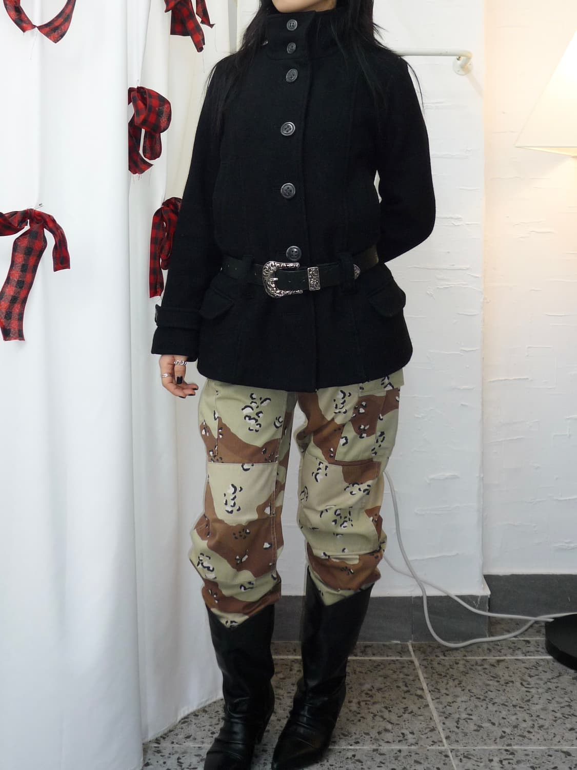 high neck half coat 상품이미지5