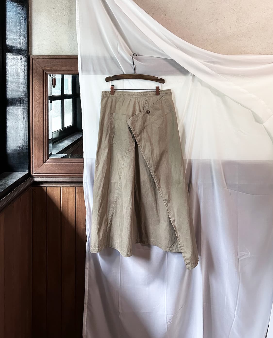 Y'S cotton wrap maxi skirt 상품이미지8