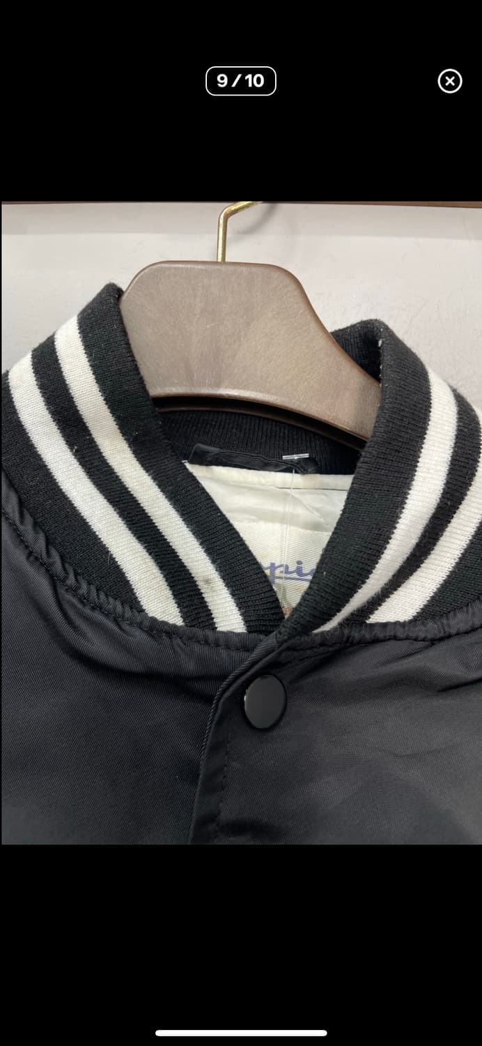 슈프림 & 챔피온 콜라보레이션 블랙 바시티 자켓 A3215 상품이미지8