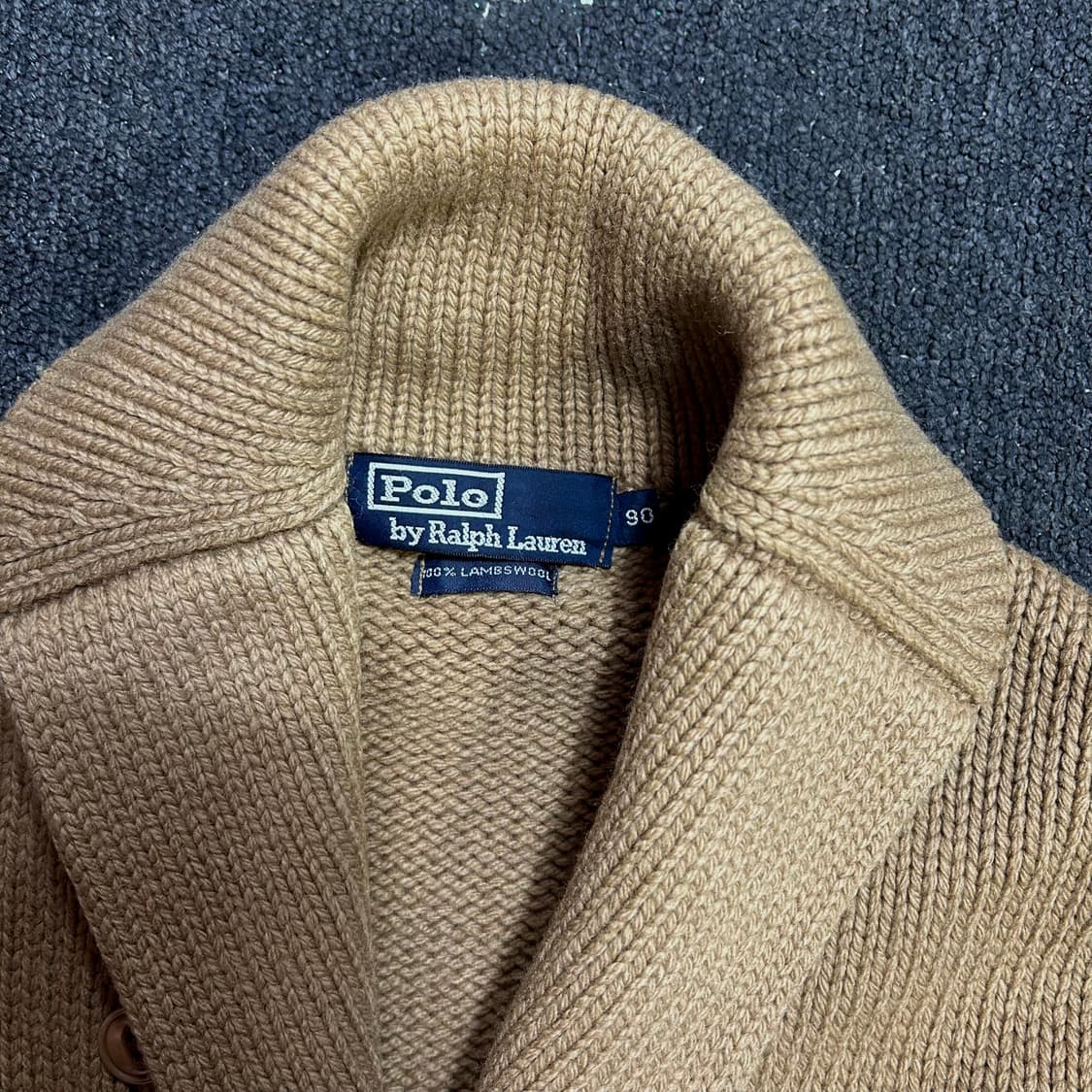폴로 베이지 롱코트 니트 가디건 S 상품이미지5