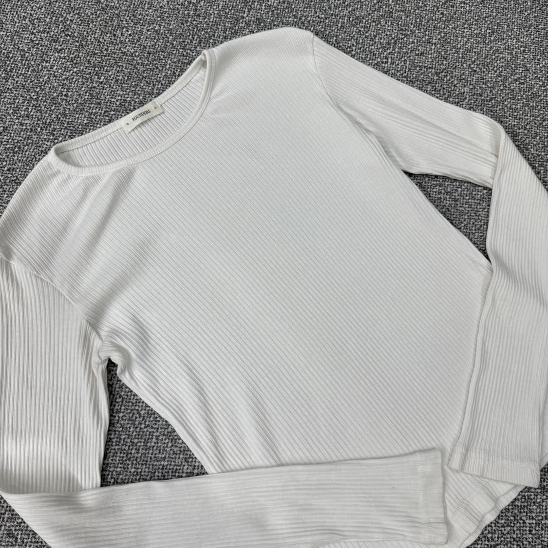 FOUNDERS 흰색 골지 티셔츠 상품이미지2