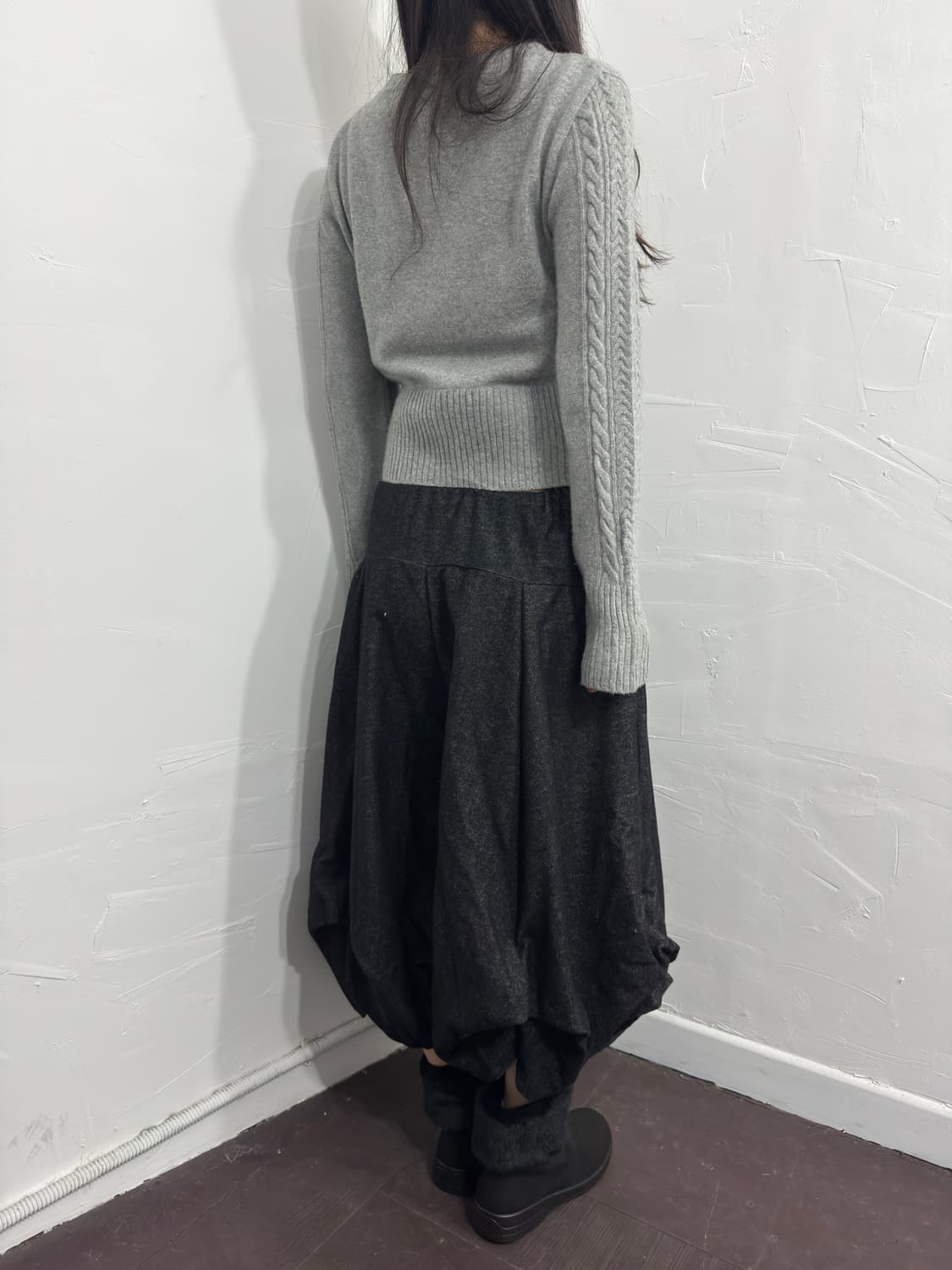 soft gray wool cardigan 상품이미지5