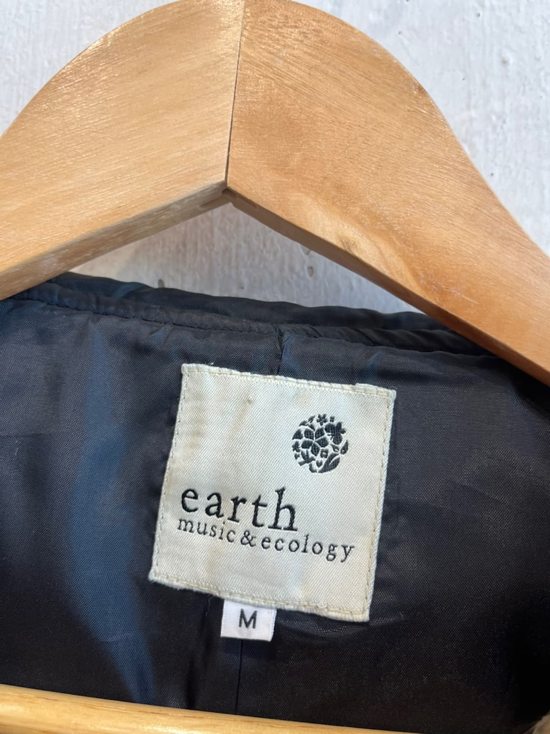 EARTH JPN 어스뮤직 울 하프 더플코트 블랙 상품이미지4