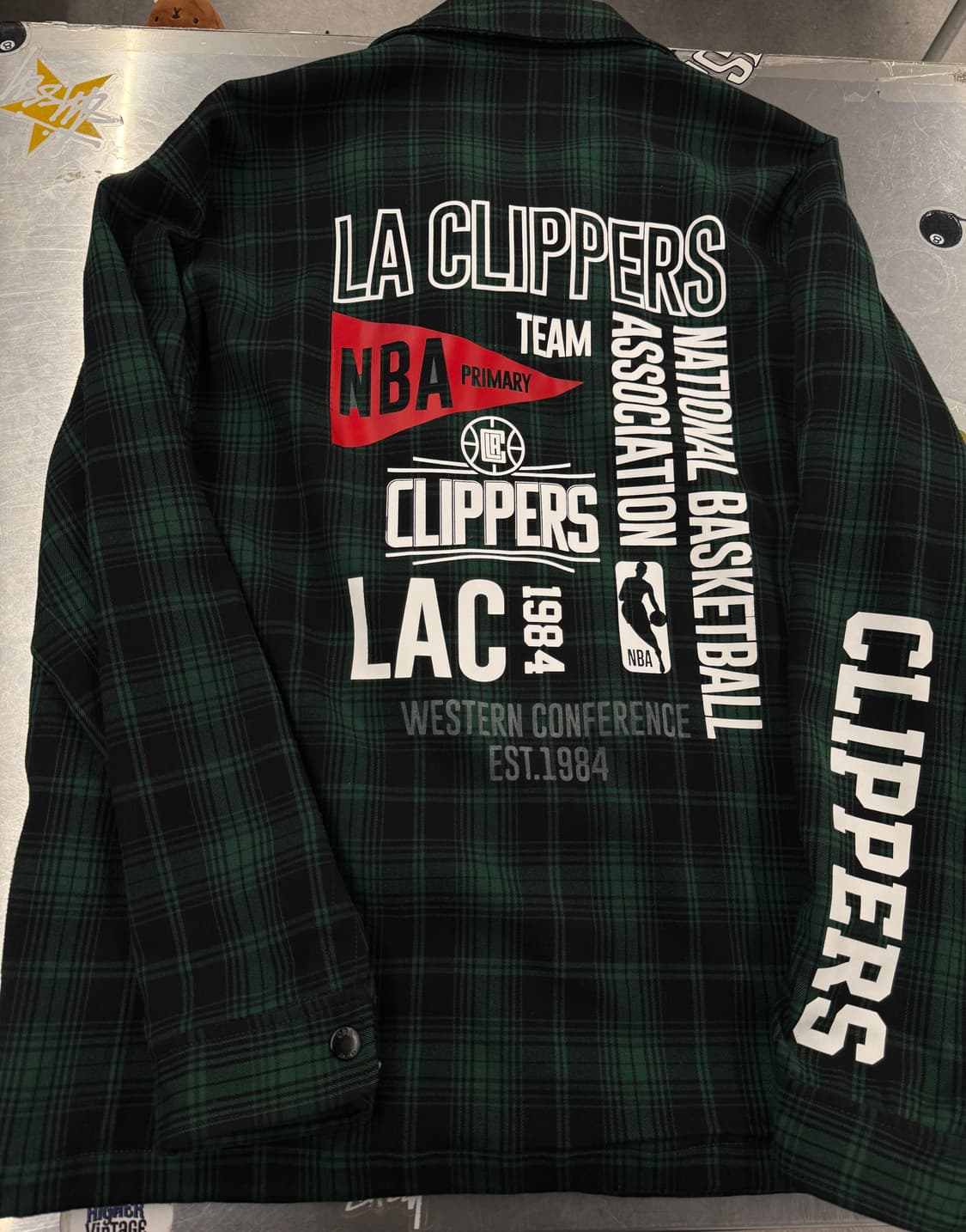 NBA 클리퍼스 그린 체크 아우터 셔츠 자켓 XXL 추천 상품이미지2