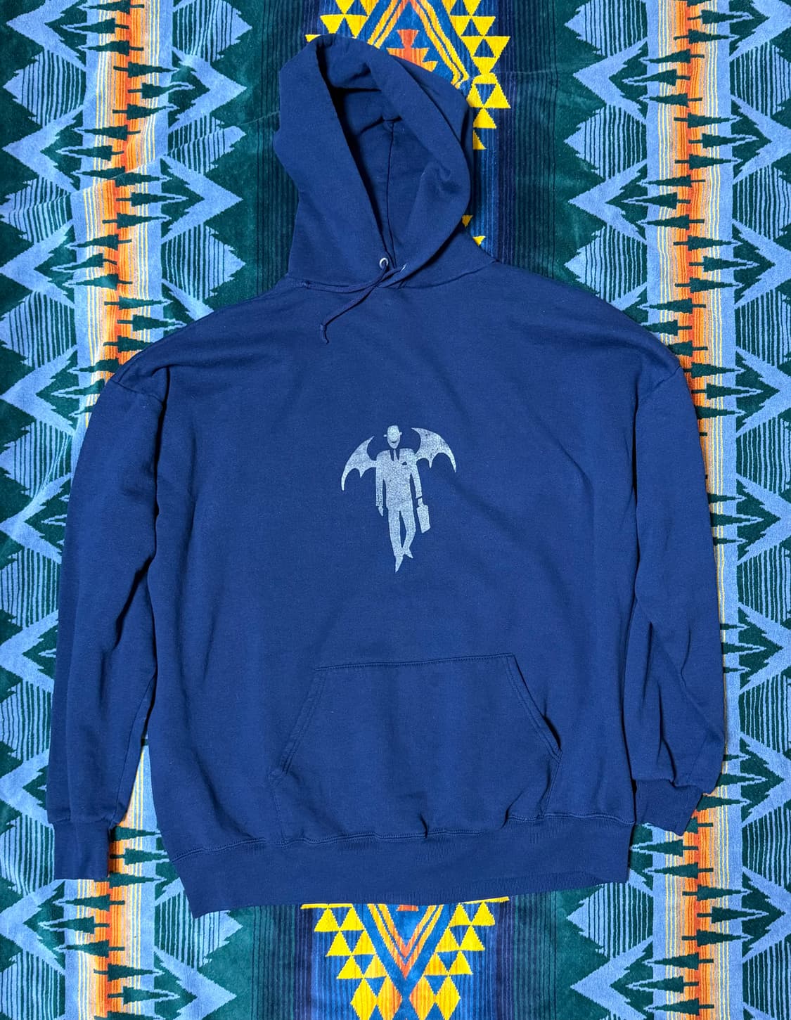 VTG Devil skate Hoodie Navy xxl 상품이미지1