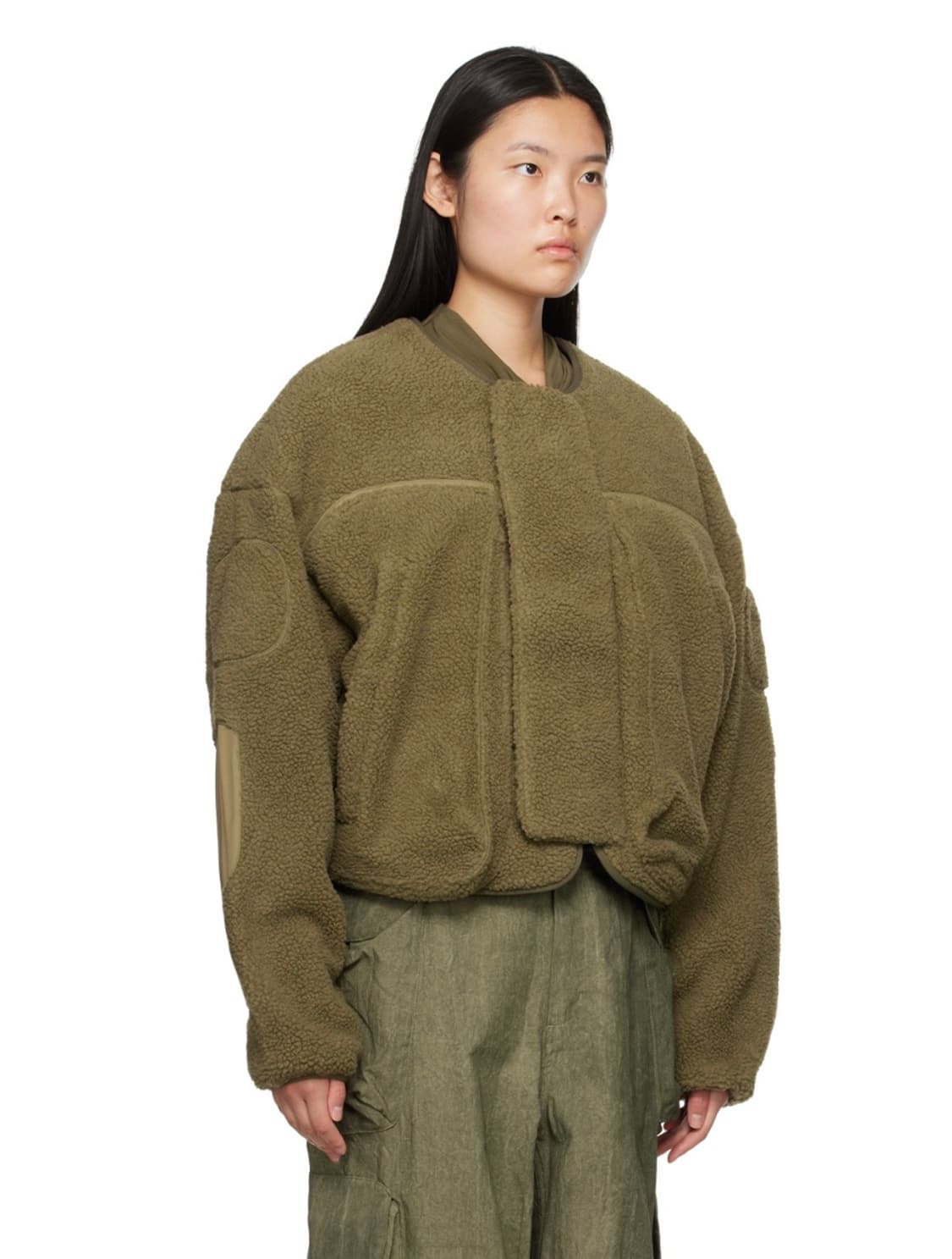 엔타이어 스튜디오 카키 플러피 자켓 상품이미지6