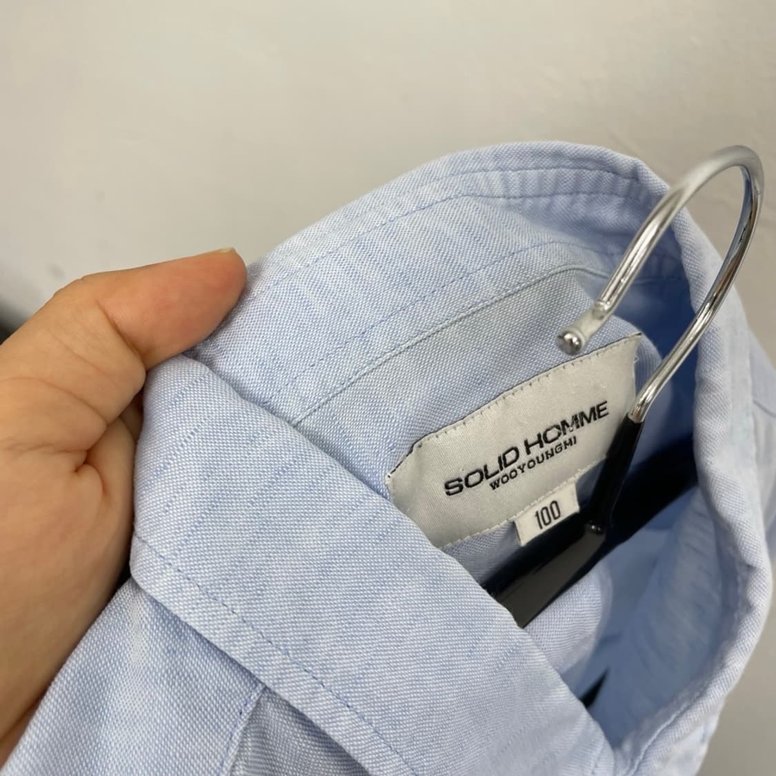 우영미 솔리드옴므 Solid Homme 스카이블루 린넨 셔츠 100 상품이미지2