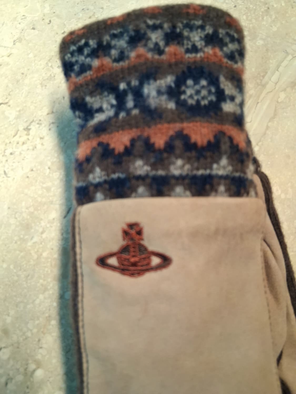 비비안웨스트우드 FAIRISLE 스웨이드 남성 장갑 (새상품) 상품이미지7