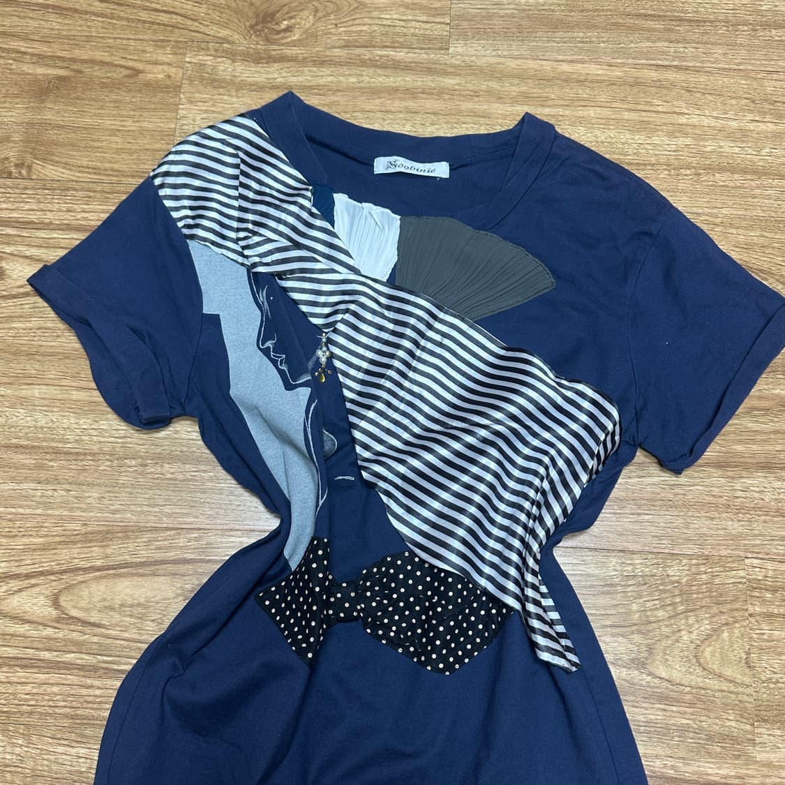 빈티지 보석 일러스트 반팔 티셔츠 오네갸루 긱시크 고딕 와투케 그런지 상품이미지2