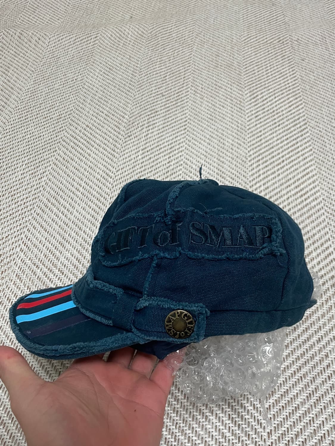 빈티지 y2k 본디지 뉴스보이 데님 캡 J03356 상품이미지1