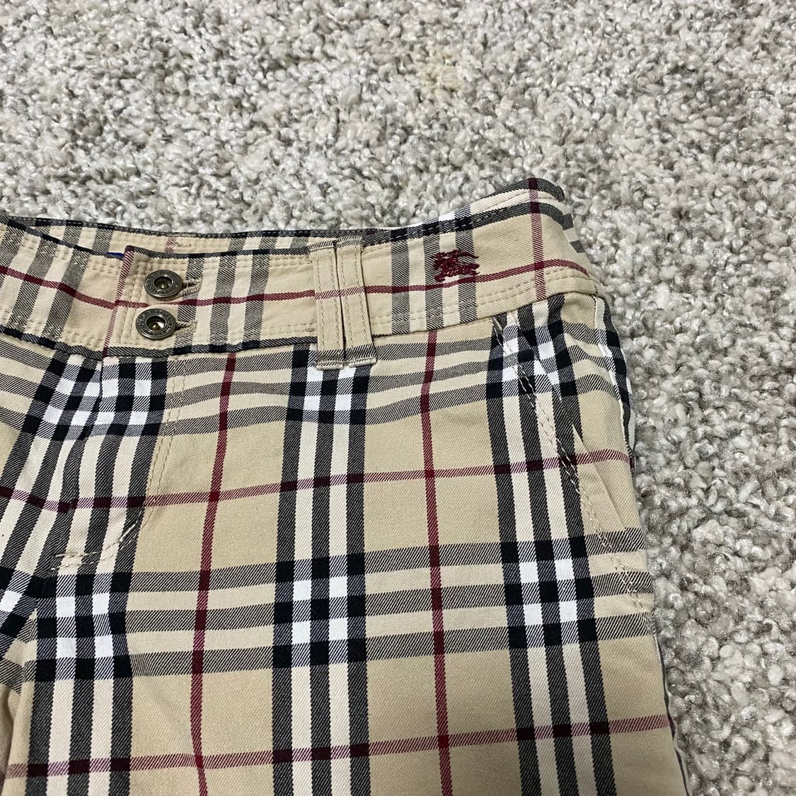버버리 로고 체크 반바지 상품이미지3