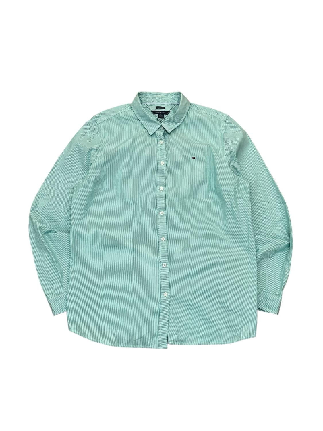 타미힐피거 스트라이프 셔츠 그린 XL #csz3084 상품이미지3