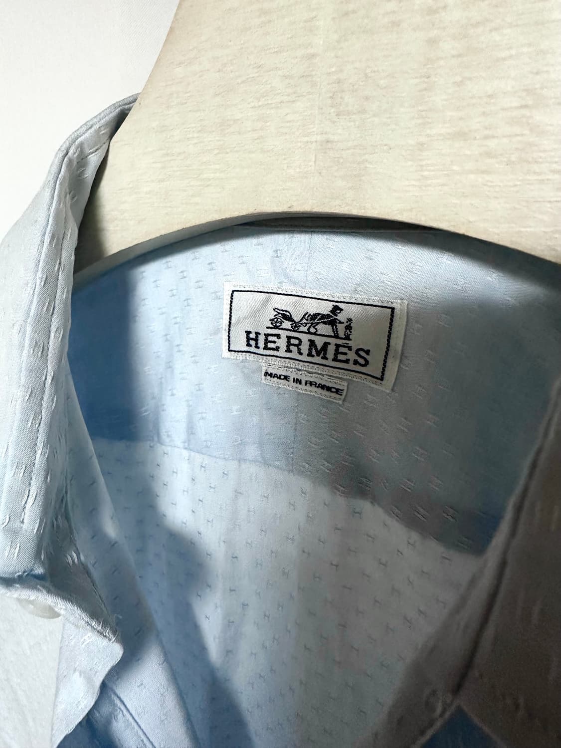 Hermès  Light Blue Jacquard 시그니처 셔츠 상품이미지3
