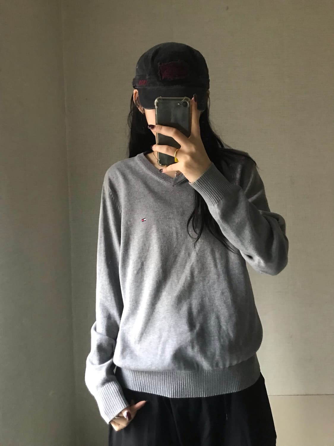 타미힐피거 그레이 니트 상품이미지2