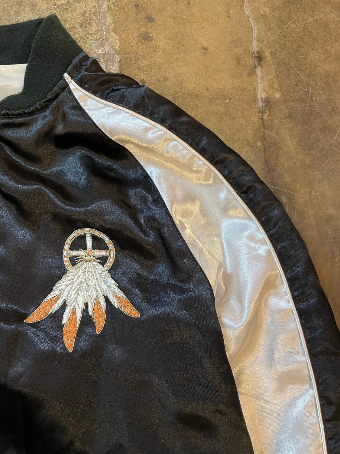 VTG 인디언 스컬 자수 리버시블 스카잔 자켓 상품이미지4