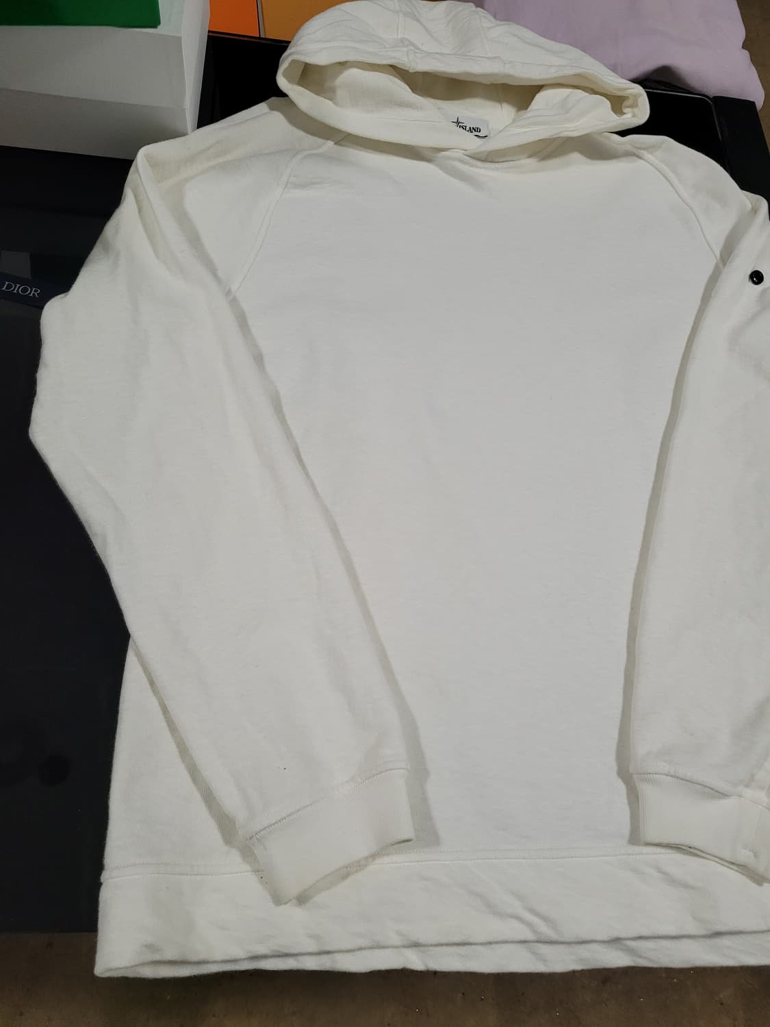 스톤아일랜드 화이트 후드티 상품이미지5