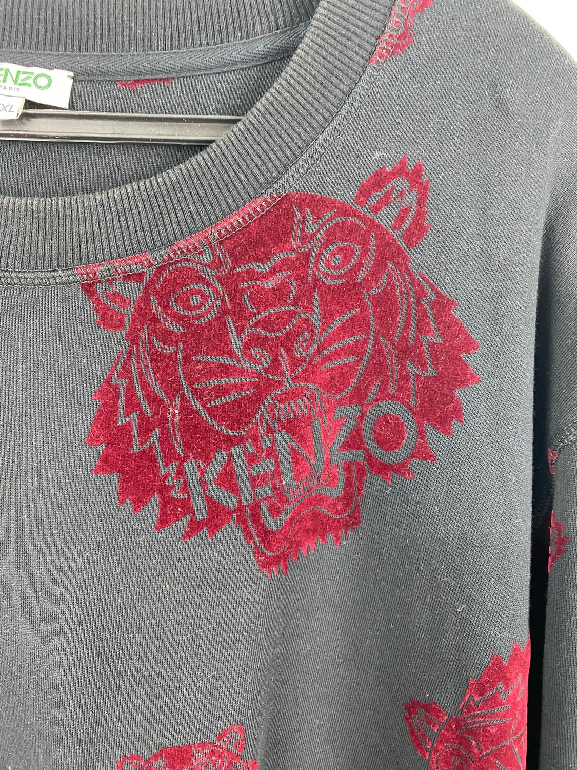 KENZO 겐조 타이거 벨벳 맨투맨 스웻셔츠 XXL 상품이미지4