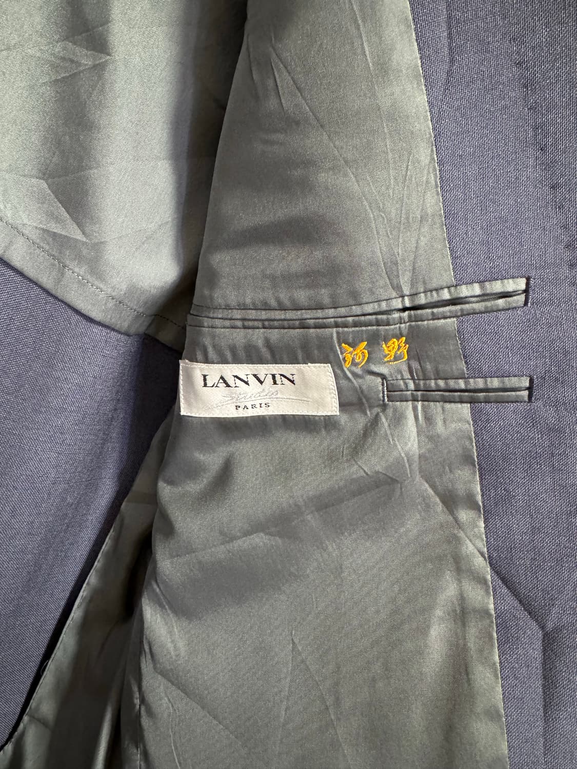 일본 빈티지 랑방 스튜디오 그레이 봄,가을 울 자켓 상품이미지4