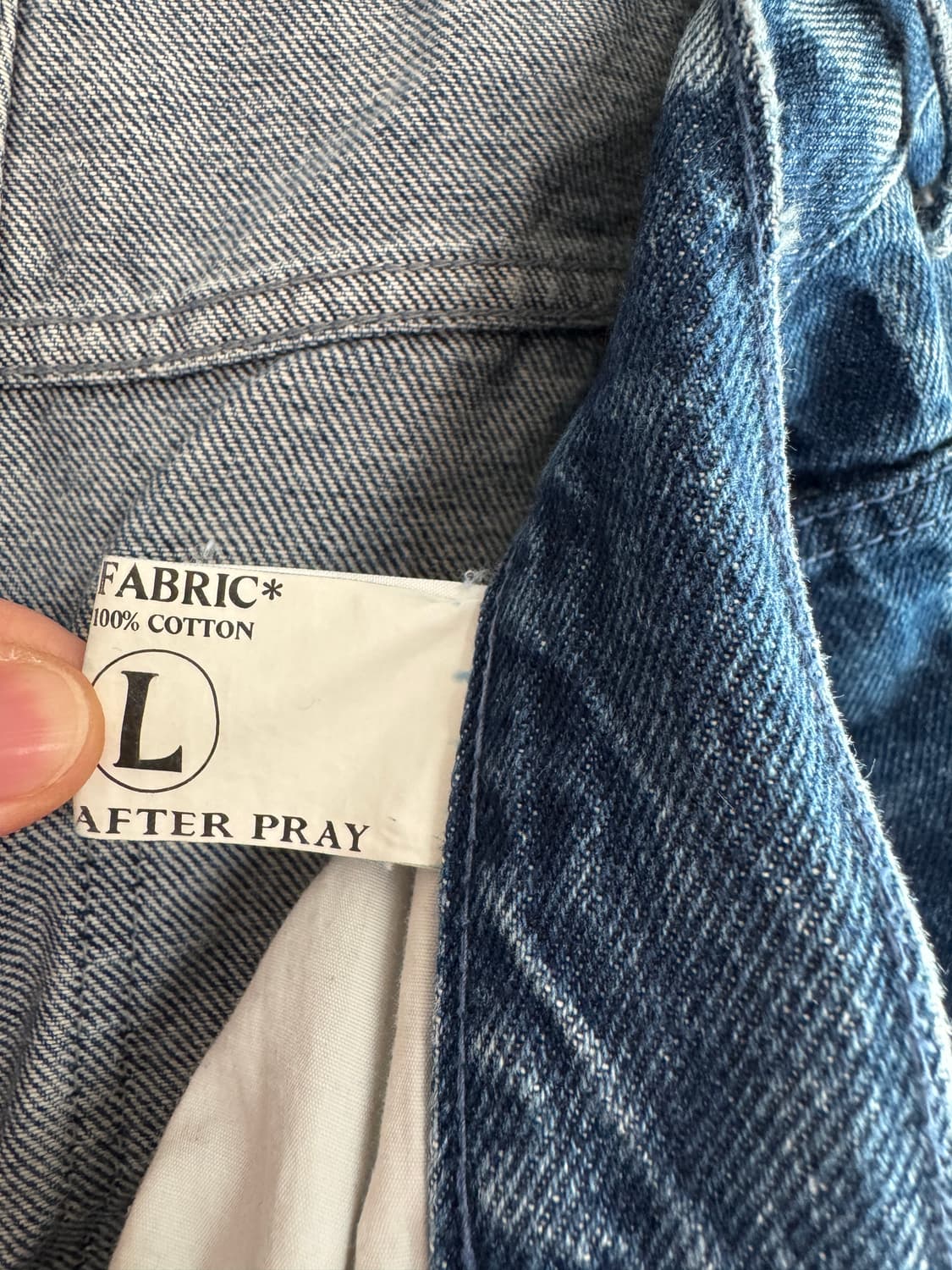 AFTER PRAY 애프터 프레이 와이드 트랙 데님 팬츠 L 상품이미지8